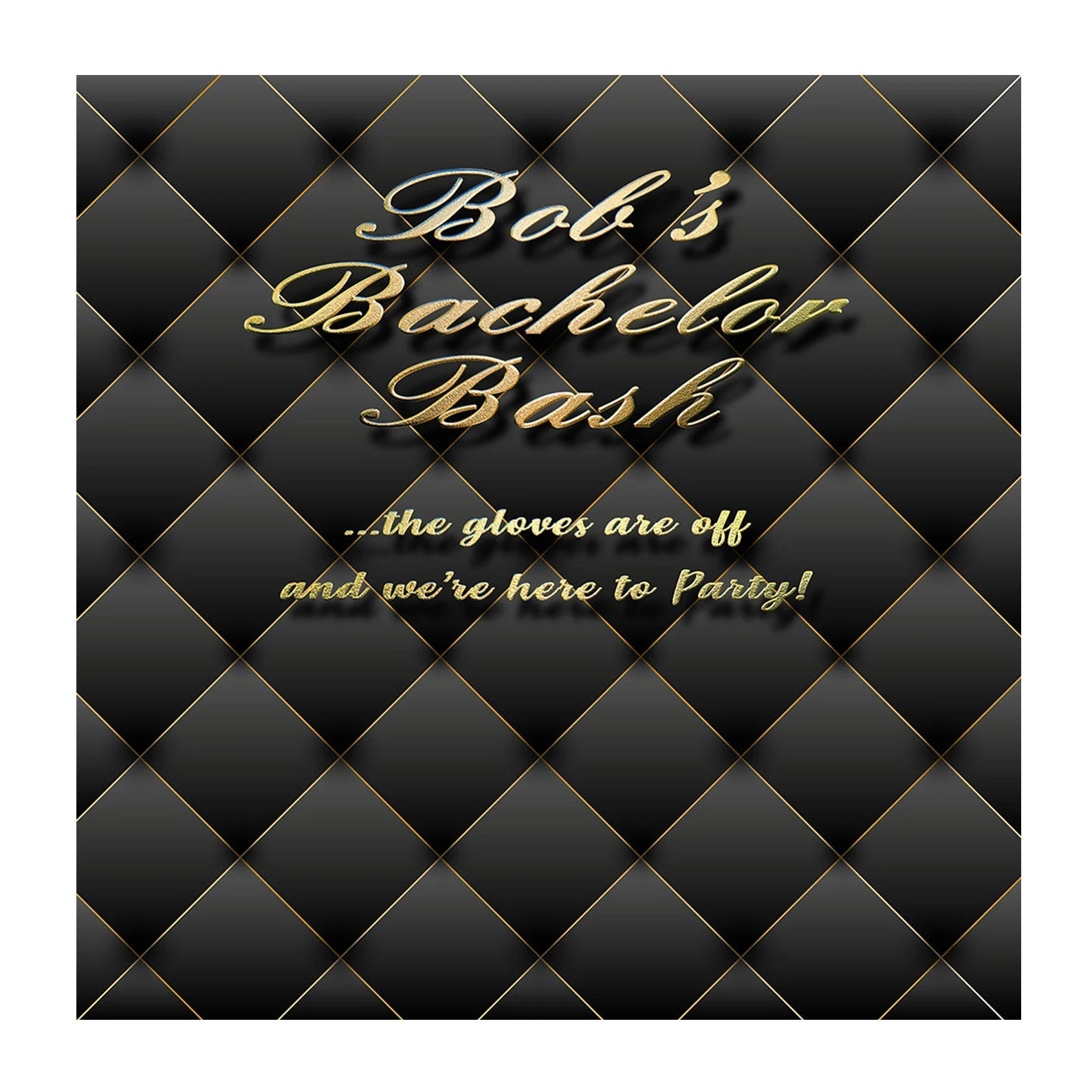 Gold Black Curtain Backdrop for Photography Background - Basic 8  x 8  