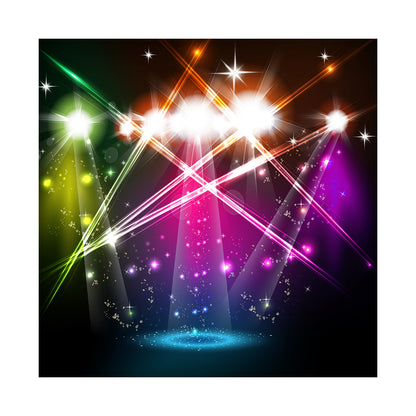 Disco Lights Party Backdrop Basic 8x8