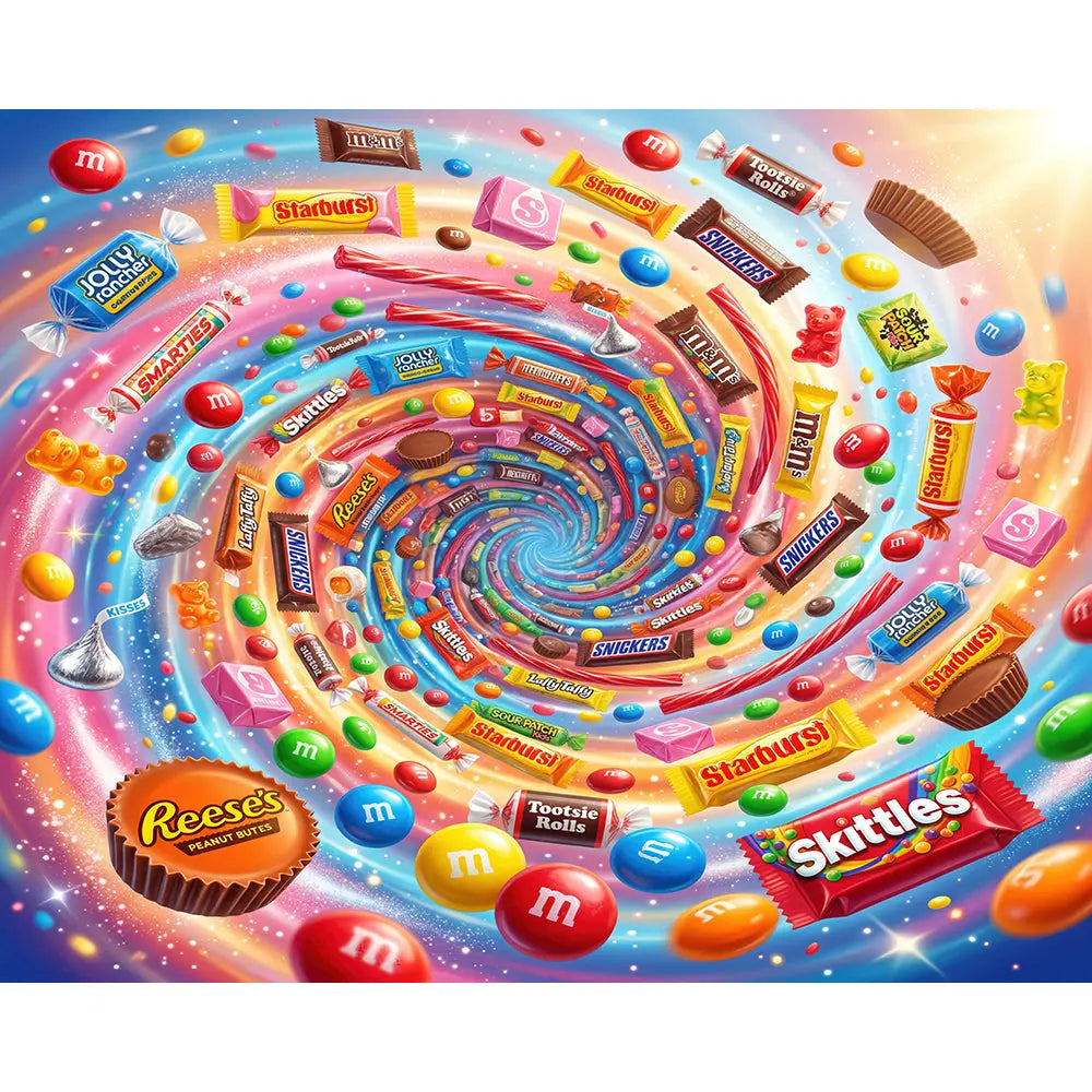 Candy Spin Backdrop, Candyland Fabric Background Alba Backgrounds