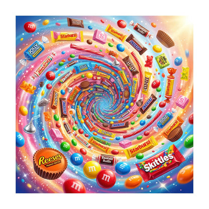 Candy Spin Backdrop, Candyland Fabric Background Alba Backgrounds