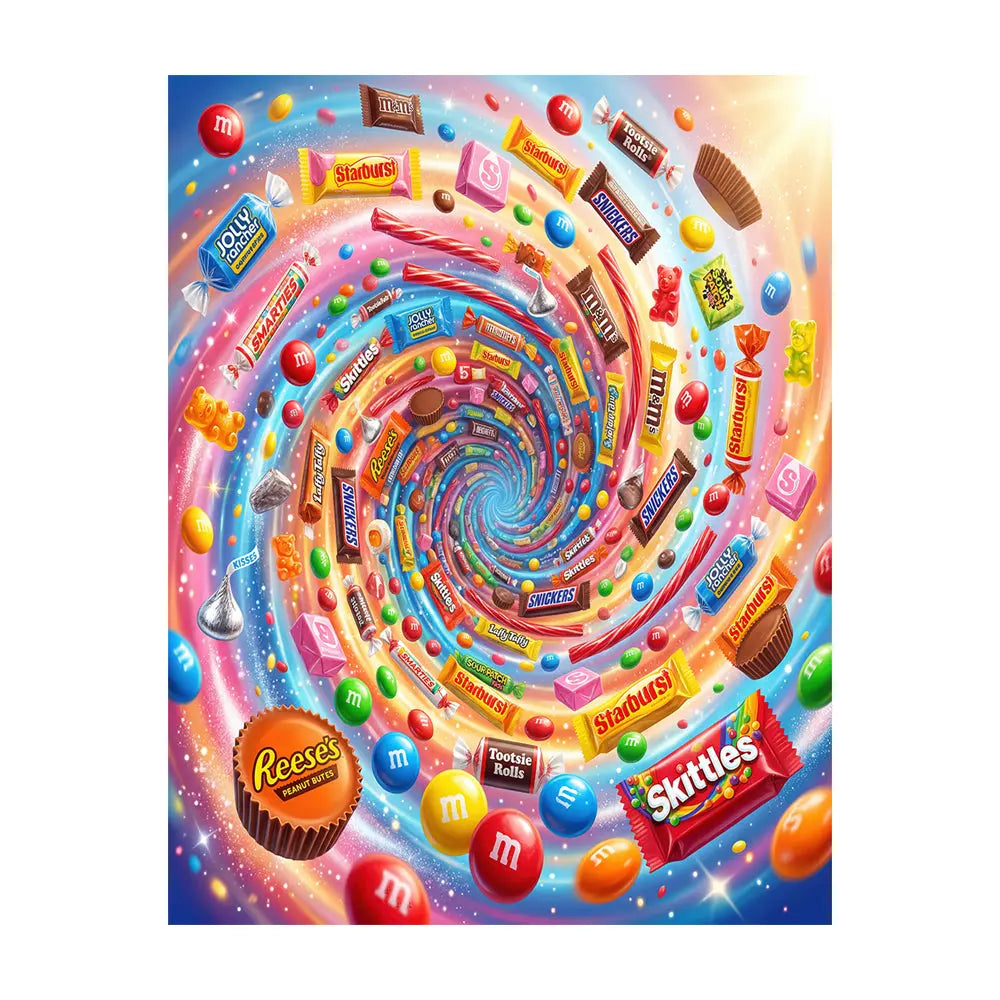 Candy Spin Backdrop, Candyland Fabric Background Alba Backgrounds