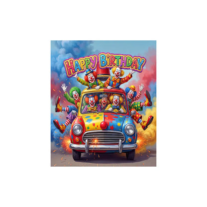Clown Car Backdrop, Circus Fabric Background Alba Backgrounds