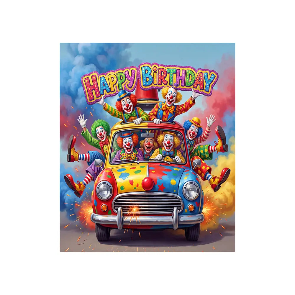 Clown Car Backdrop, Circus Fabric Background Alba Backgrounds