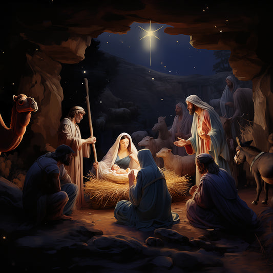 Nativity Scene Photo Backdrop Default