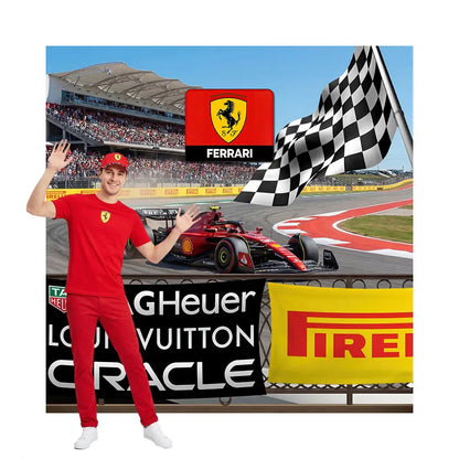 Formula 1 Backdrops, Choose your Team, Grand Prix Racing Fabric Party Decor Alba Backgrounds