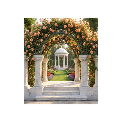 Garden Arch Backdrop, Floral Arch, Fabric Photo Background Alba Backgrounds