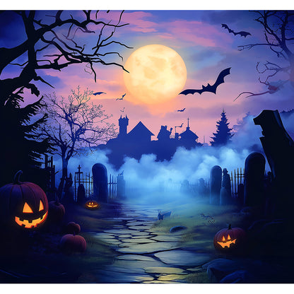 Haunted Castle Halloween Party Photography Backdrop