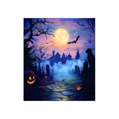 Haunted Castle Halloween Party Photography Backdrop