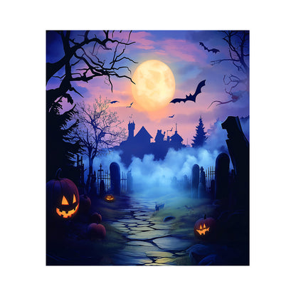 Haunted Castle Halloween Party Photography Backdrop