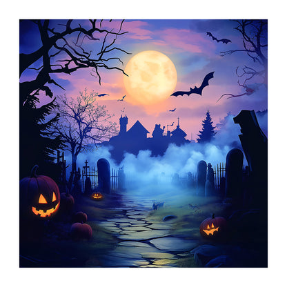 Haunted Castle Halloween Party Photography Backdrop