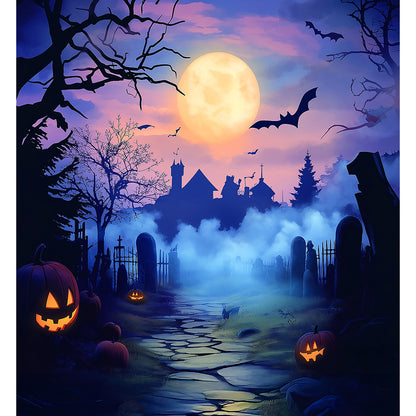 Haunted Castle Halloween Party Photography Backdrop