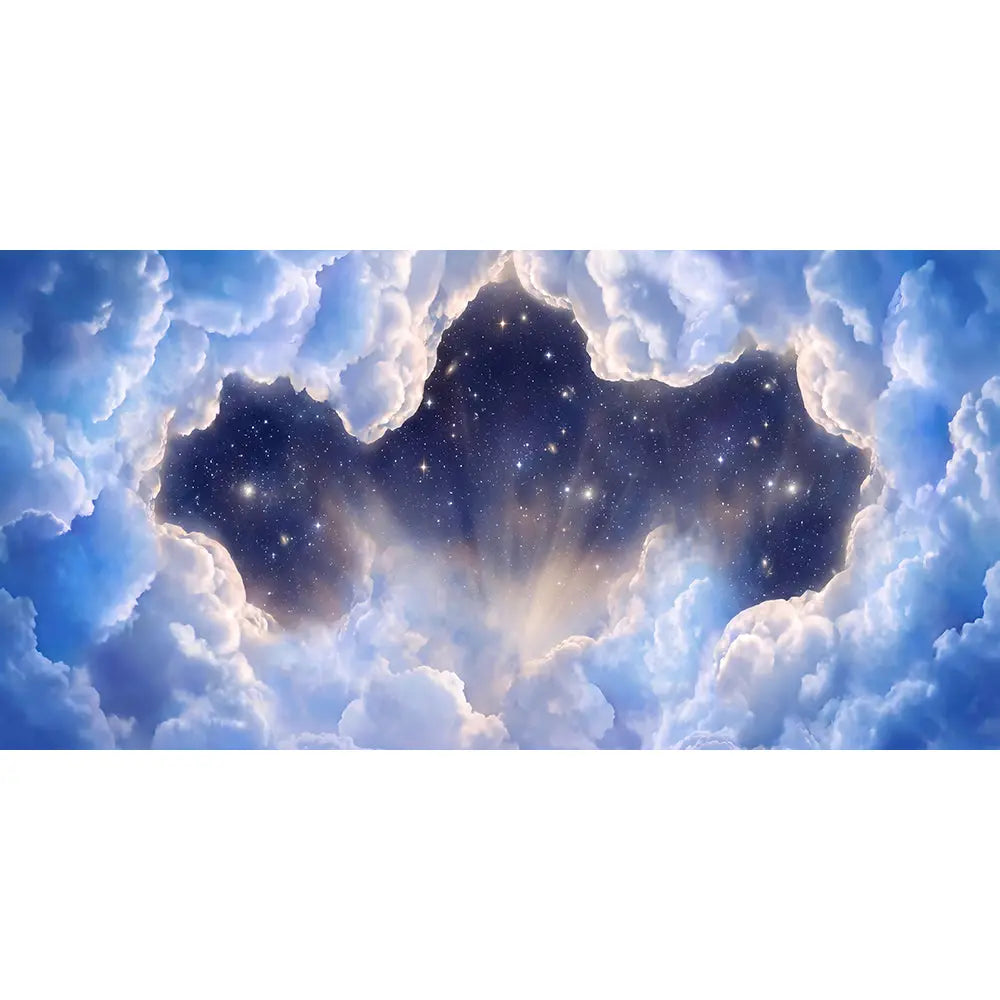 Heavenly Cloud & Star Photography Backdrop: Church Photo Shoot Alba Backgrounds