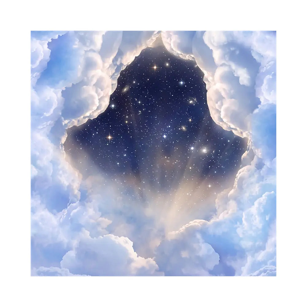 Heavenly Cloud & Star Photography Backdrop: Church Photo Shoot Alba Backgrounds