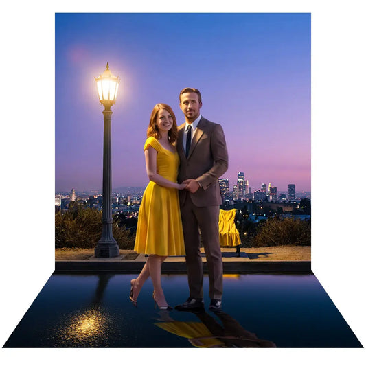 La La Land City View Backdrop, Movie Photo Banner, Los Angeles Themed Fabric Decor (Copy) Alba Backgrounds