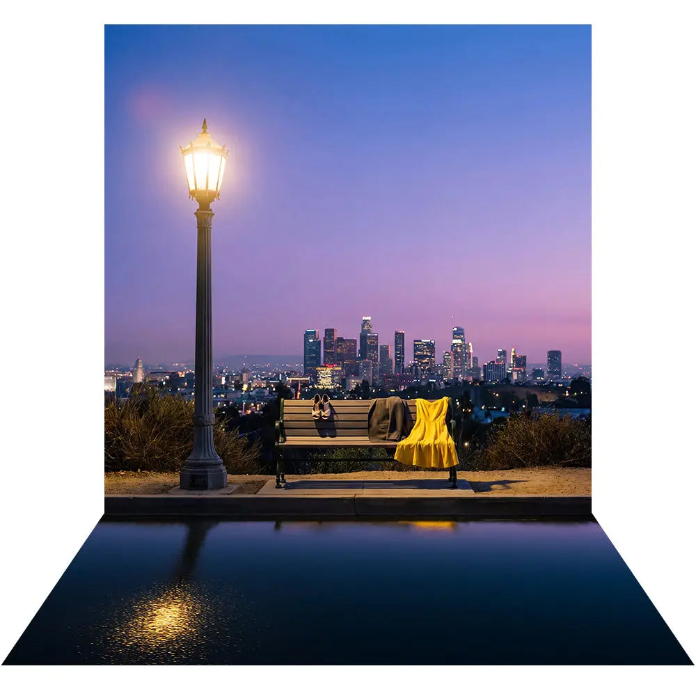 La La Land City View Backdrop, Movie Photo Banner, Los Angeles Themed Fabric Decor (Copy) Alba Backgrounds