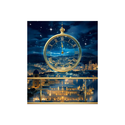 Meet me at Midnight Backdrop Gold Clock Alba Backgrounds