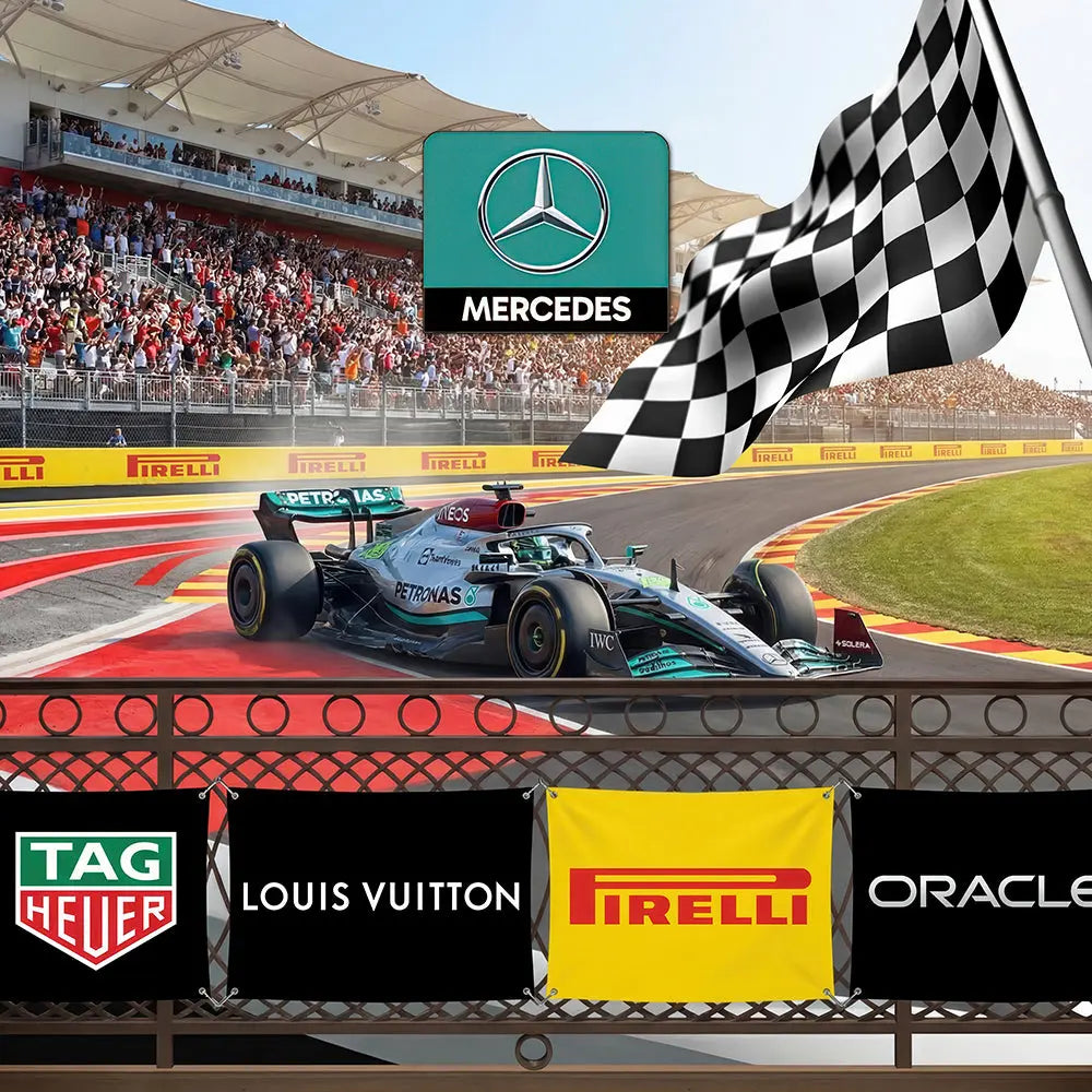 Formula 1 Backdrops, Choose your Team, Grand Prix Racing Fabric Party Decor Alba Backgrounds