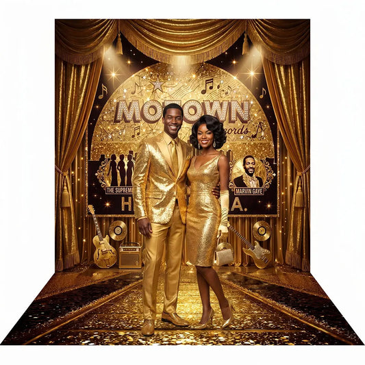 Motown Backdrop: 1960s Music Party Decor Alba Backgrounds
