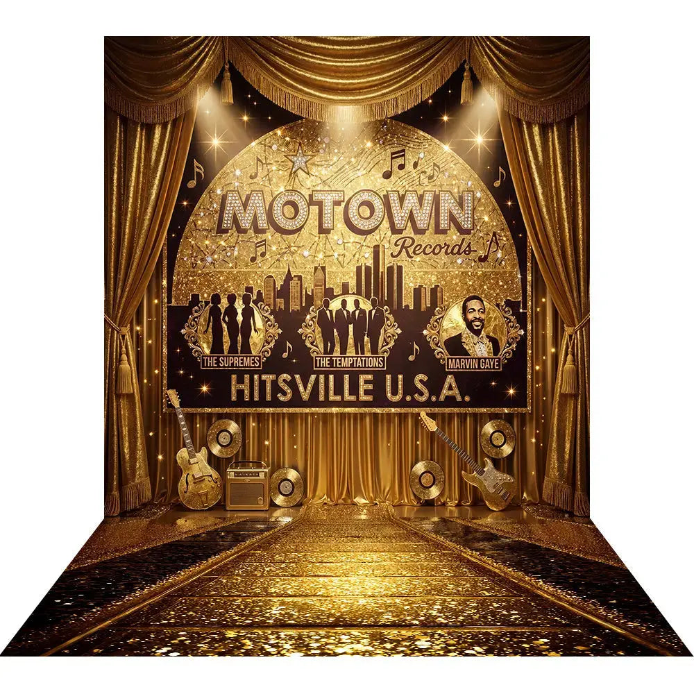 Motown Backdrop: 1960s Music Party Decor Alba Backgrounds