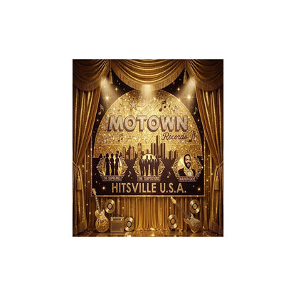 Motown Backdrop: 1960s Music Party Decor Alba Backgrounds