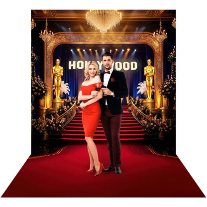 Oscars Hollywood Stage Backdrop: Awards Night Photo Fabric Background Alba Backgrounds