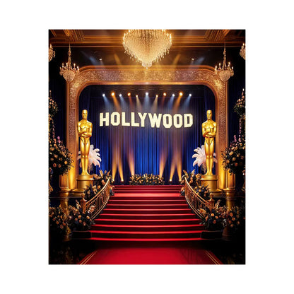 Oscars Hollywood Stage Backdrop: Awards Night Photo Fabric Background Alba Backgrounds