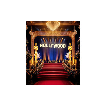Oscars Hollywood Stage Backdrop: Awards Night Photo Fabric Background Alba Backgrounds