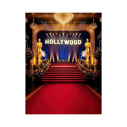 Oscars Hollywood Stage Backdrop: Awards Night Photo Fabric Background Alba Backgrounds