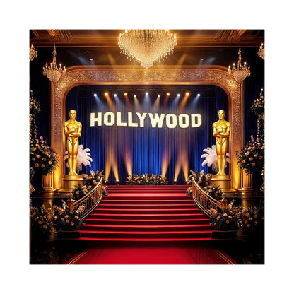 Oscars Hollywood Stage Backdrop: Awards Night Photo Fabric Background Alba Backgrounds