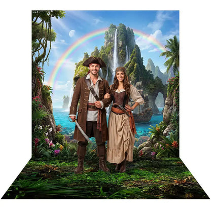 Peter Pan Backdrop, Pirate's Cove Fabric Background Alba Backgrounds