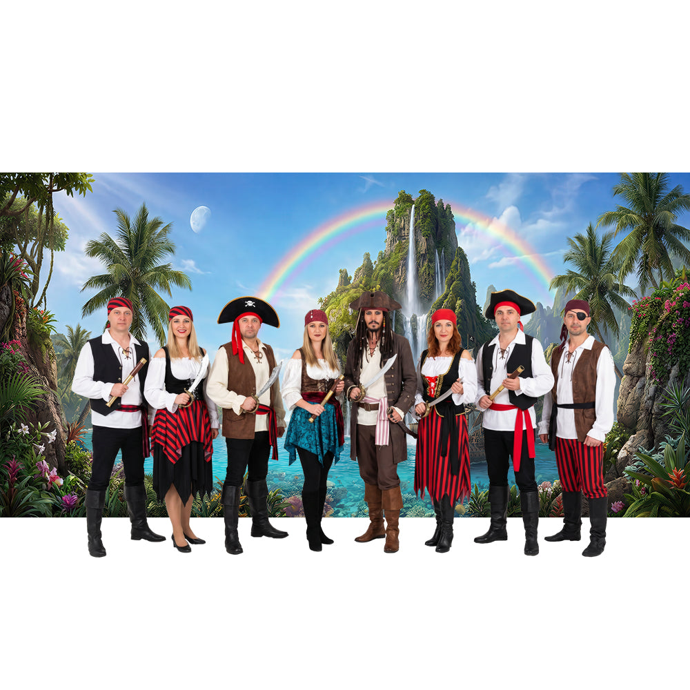 Peter Pan Backdrop, Pirate's Cove, Wide Fabric Background