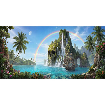 Peter Pan Backdrop, Pirate's Cove Fabric Background Alba Backgrounds