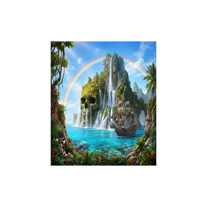 Peter Pan Backdrop, Pirate's Cove Fabric Background Alba Backgrounds