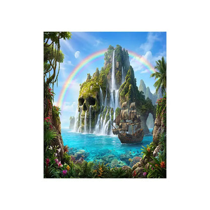 Peter Pan Backdrop, Pirate's Cove Fabric Background Alba Backgrounds