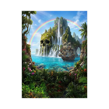 Peter Pan Backdrop, Pirate's Cove Fabric Background Alba Backgrounds