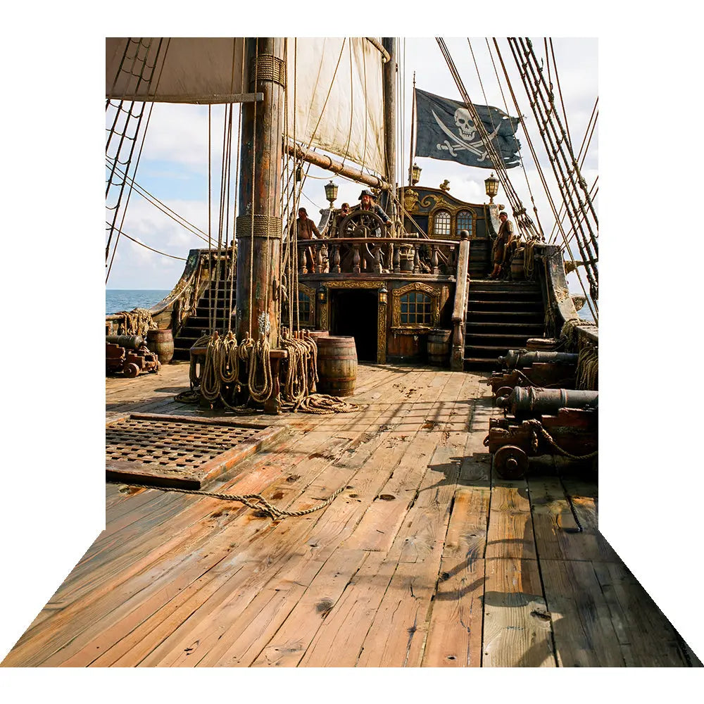 Pirate Deck Backdrop, Peter Pan Decor, Fabric Background Alba Backgrounds