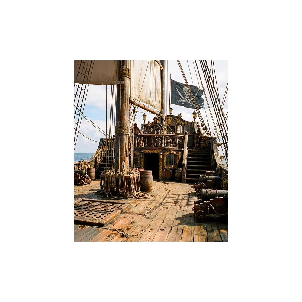 Pirate Deck Backdrop, Peter Pan Decor, Fabric Background Alba Backgrounds