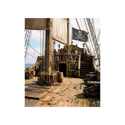 Pirate Deck Backdrop, Peter Pan Decor, Fabric Background Alba Backgrounds