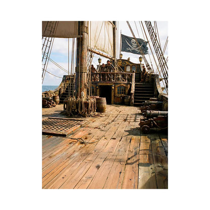 Pirate Deck Backdrop, Peter Pan Decor, Fabric Background Alba Backgrounds