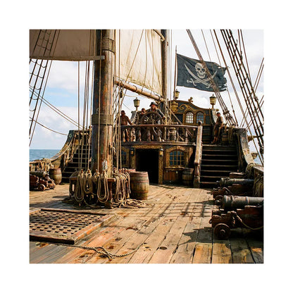 Pirate Deck Backdrop, Peter Pan Decor, Fabric Background Alba Backgrounds