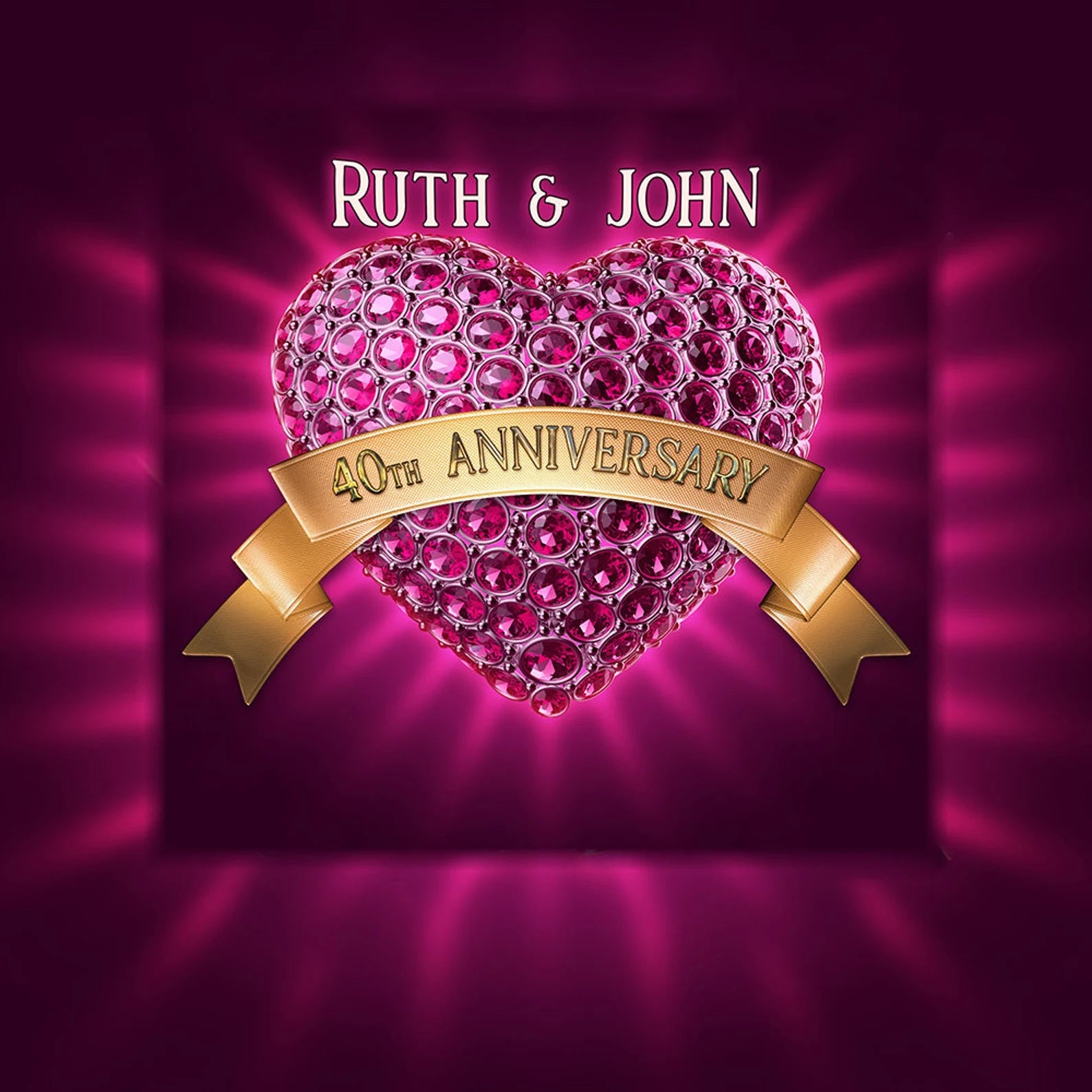 Precious Gem Wedding Anniversary Photography Backdrop - Pro 10 x 10