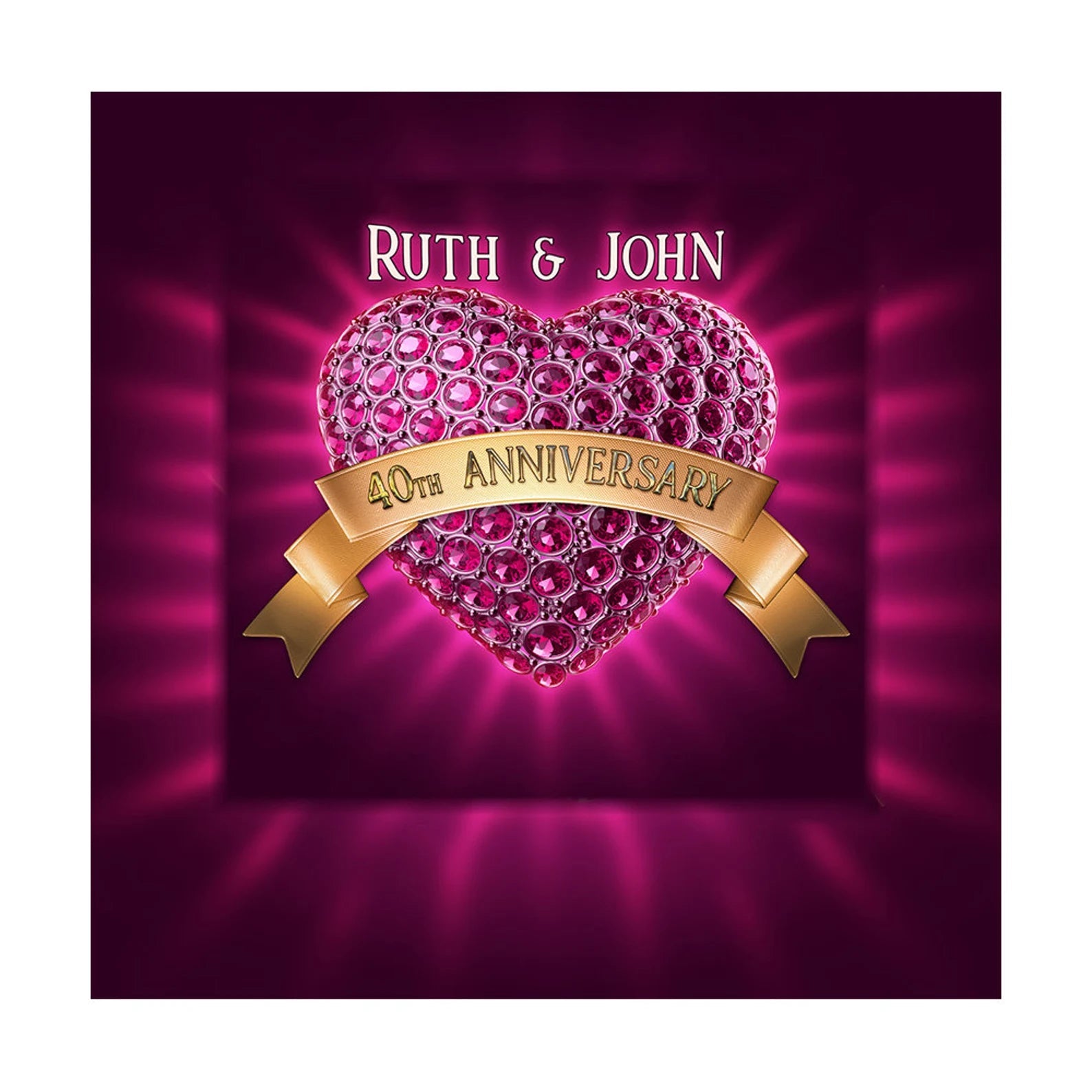 Precious Gem Wedding Anniversary Photography Backdrop - Basic 8  x 8  