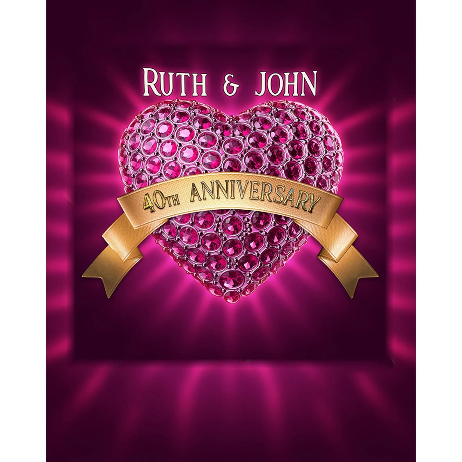 Precious Gem Wedding Anniversary Photography Backdrop - Basic 8  x 10  