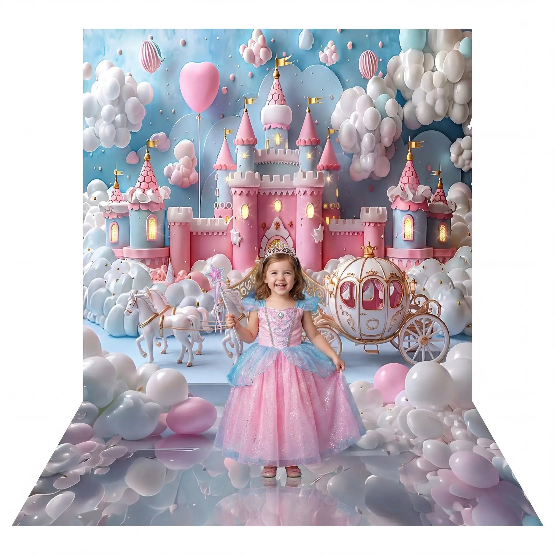 Princess World Backdrop, Personalized, Kids' Fabric Photo Background Alba Backgrounds