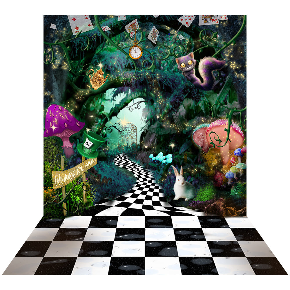 Alice In Wonderland Magical Adventure Photo Backdrop