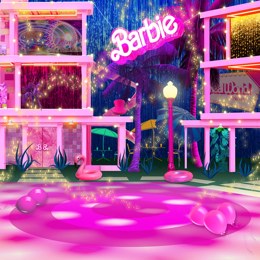 Barbie Doll Dance Floor Photo Backdrop