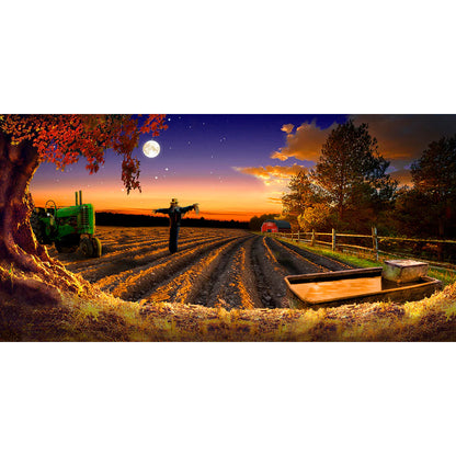 Scarecrow Harvest Moon Photo Backdrop