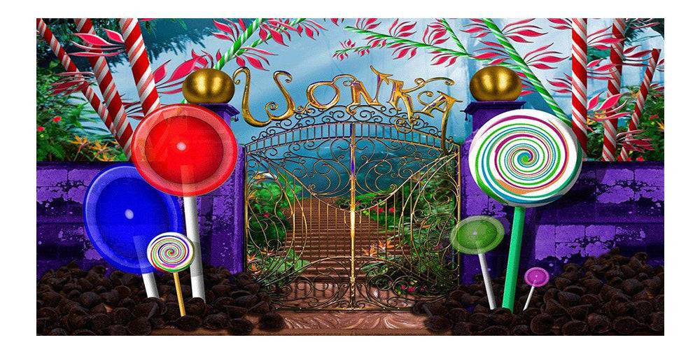 Willy Wonka Lollipop Photo Backdrop