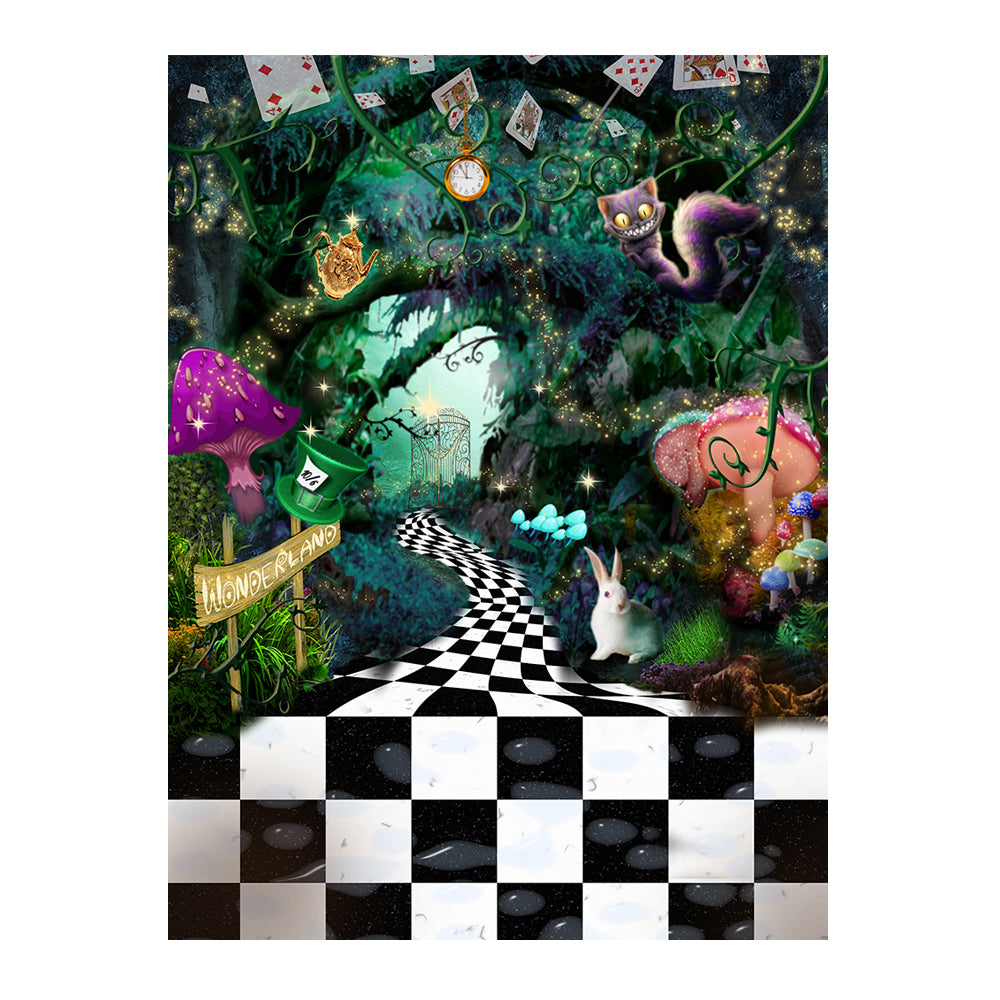 Alice In Wonderland Magical Adventure Photo Backdrop