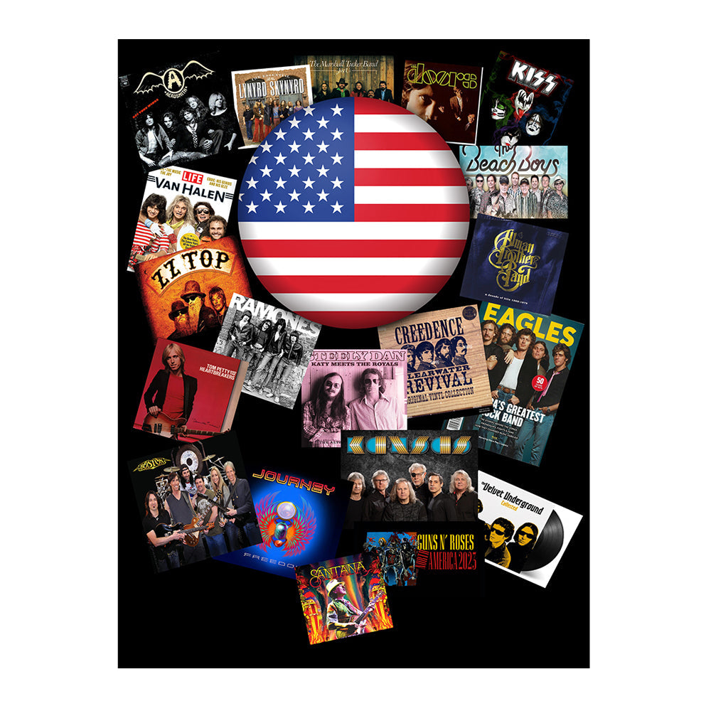 American Rock Party Photography Backdrop